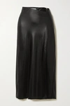 ALEXANDER WANG T WASH AND GO ASYMMETRIC SATIN MIDI SKIRT