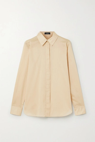Theory Cotton-voile Shirt In Sand