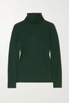 BURBERRY EMBROIDERED CASHMERE AND SILK-BLEND TURTLENECK SWEATER