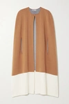 JOHNSTONS OF ELGIN TWO-TONE STRETCH-CASHMERE CAPE