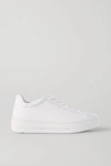 RENÉ CAOVILLA CRYSTAL-EMBELLISHED LEATHER SNEAKERS
