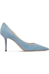 Jimmy Choo Love 85mm Pointed-toe Pumps In Light Blue