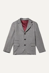 BRUNELLO CUCINELLI PRINCE OF WALES CHECKED WOOL, LINEN AND SILK-BLEND BLAZER