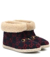 GUCCI FRIA GG WOOL-BLEND ANKLE BOOTS,P00433867