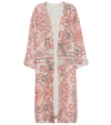 ETRO PRINTED SILK-CRÊPE COAT,P00443862