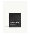 OFF-WHITE LOGO LEATHER CARD HOLDER,R00037165