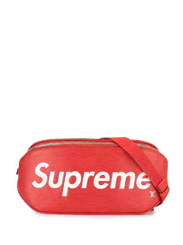 Pre-Owned Louis Vuitton X Supreme Pre-owned Logo Belt Bag In Red | ModeSens