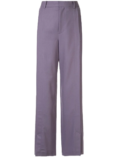 Irene Pinch Tuck Trousers In Purple
