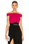 Alexander Mcqueen Off-the-shoulder Cropped Top In Orchid Pink