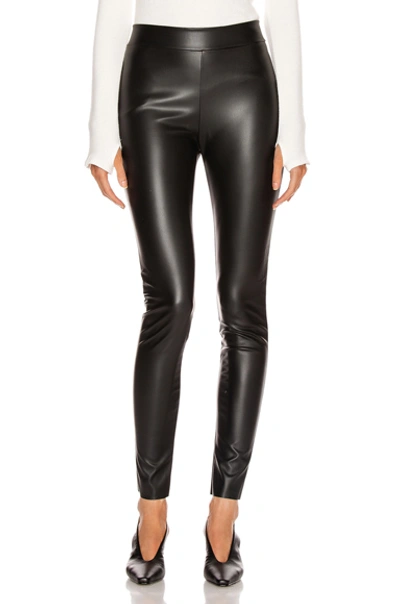 Wolford Black Amina Muaddi Edition Latex Leggings