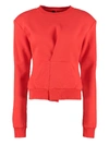 Ben Taverniti Unravel Project Unravel Project Crew Neck Sweatshirt In Red