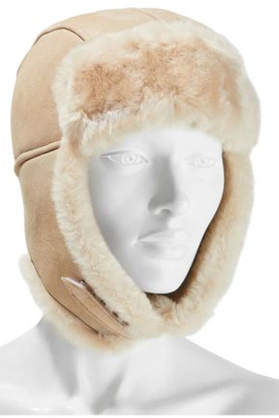 Australia Luxe Collective Shearling Trapper Hat In Beige