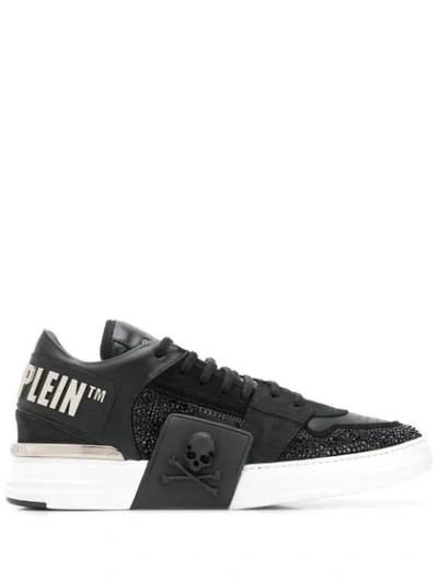 Philipp Plein 晶饰镶嵌板鞋 In Black