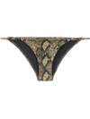 SOLID & STRIPED LULU SNAKESKIN-PRINT BIKINI BOTTOMS