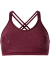 Beyond Yoga Drip Dot Double Back Bra In Red