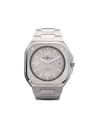 Bell & Ross Br 05 Grey Steel 40mm In Grey And Silver Grey