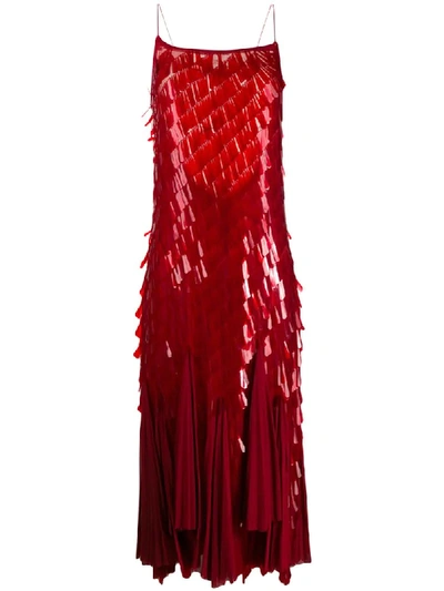 Atu Body Couture Sequinned Maxi Dress In Red