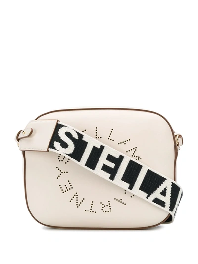 Stella Mccartney Mini Stella Logo Camera Bag In White