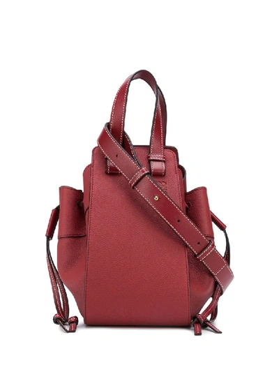 Loewe Hammock' Paneled Drawstring Mini Bag In Red