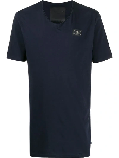 Philipp Plein Ss Original V-neck T-shirt In Blue