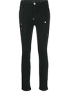 Philipp Plein Cropped Skinny Jeans In Black