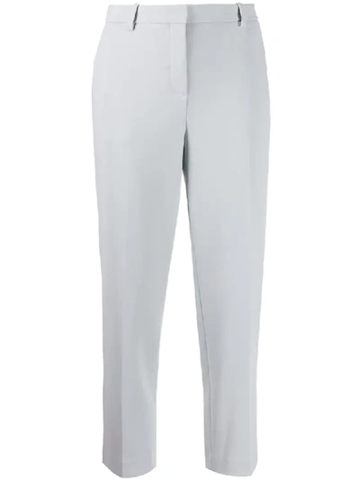 Theory Cropped Tailored Trousers In Blue