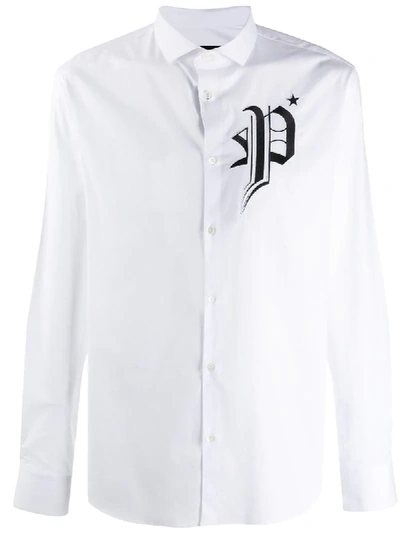 Philipp Plein Gothic Logo Shirt In White