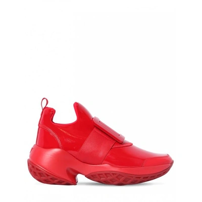 Pre-owned Roger Vivier Red Patent Leather Trainers