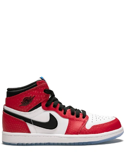 Jordan Kids' Air  1 Retro High Og "spider-man Origin Story" Sneakers In Red