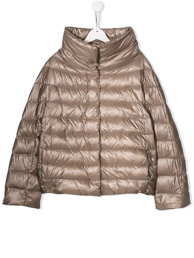 Herno Teen轻薄羽绒夹克 In Brown