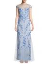 THEIA BEADED 3D FLORAL GOWN,0400011879460