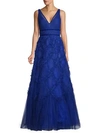 MARCHESA NOTTE V-BACK RUFFLED BALL GOWN,0400012095982