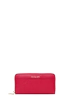 Michael Michael Kors Jet Set Zip Continental Wallet In Rosso