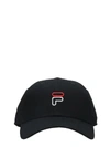 FILA 6 PANNEL CAP HATS IN BLACK COTTON,11171721