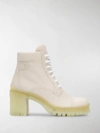 PRADA LACE-UP CHUNKY HEEL ANKLE BOOTS,1T584LF05500714506644