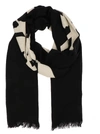 YOHJI YAMAMOTO BLACK WOOL SCARF,HCL101671