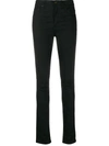 Saint Laurent Concealed Buttoned Trousers In Black