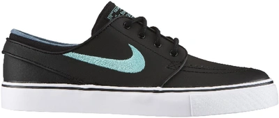 Pre-owned Nike  Sb Stefan Janoski Zoom Leather Crystal Mint In Black/crystal Mint Nght Factor