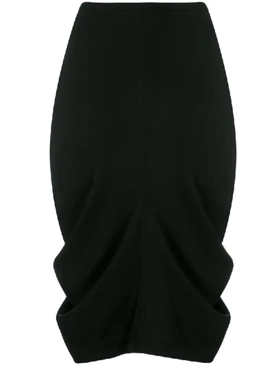 Totême 缩褶铅笔半身裙 In Black