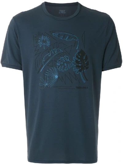 Track & Field Geo Printed T In Blue