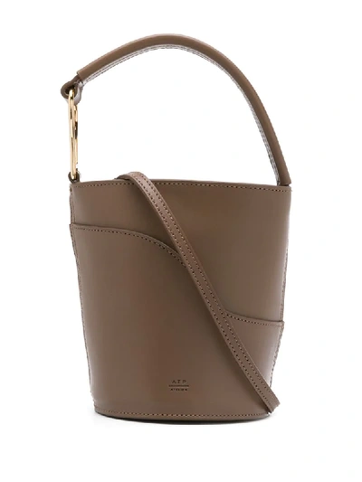 Atp Atelier Cross Body Bucket Bag In Brown