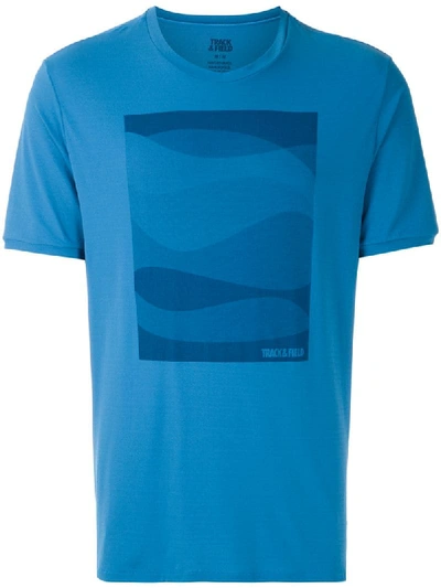 Track & Field Mar Print T-shirt In Blue