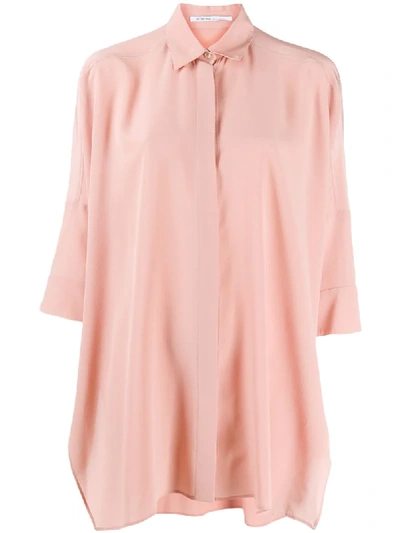 Agnona Loose-fit Silk Shirt In Pink