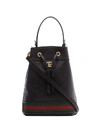 Gucci Black Ophidia Small Leather Bucket Bag