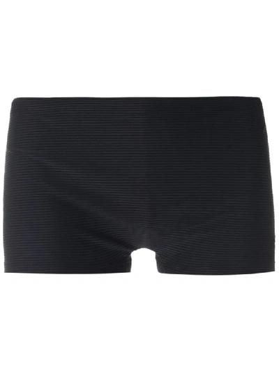 Track & Field Ribbed Boxer Trunks In Black