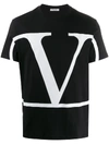 Valentino Vlogo Print T-shirt In Black