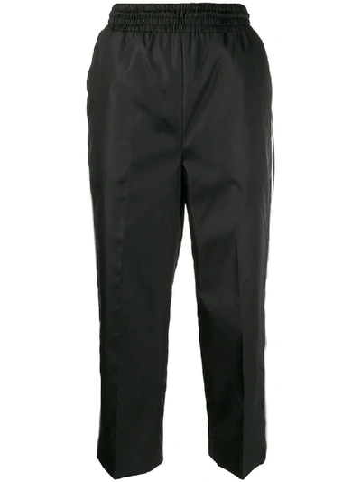 Prada Cropped-jogginghose In Black