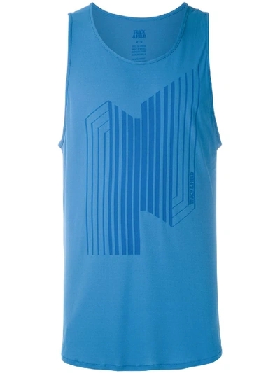 Track & Field Estrutura Thermodry Printed Tank In Blue