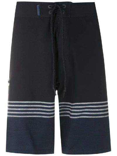 Track & Field Surf Ultramax Striped Swim Shorts In Black