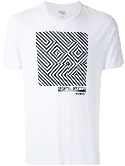 Track & Field T-shirt Mit Print In White